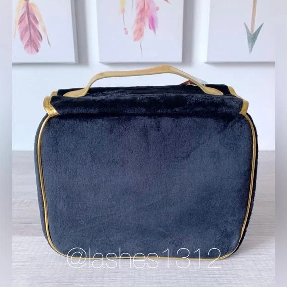 JUICY COUTURE Makeup Bag Travel Cosmetic Case - Black & Gold - Picture 4 of 6